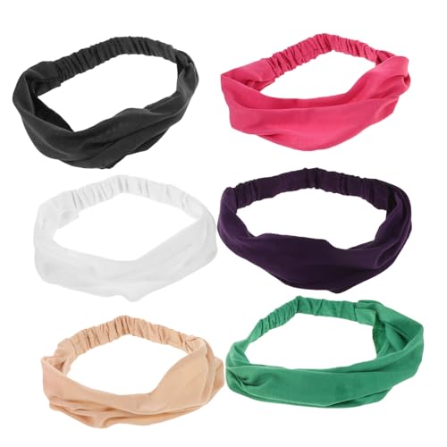 Beavorty 6st Elastisches Stirnband Kopftuch Stirnband Aus Draht Haarschal Stirnband Haartuch Bandana Mit Leopardenmuster Modische Stirnbänder Für Damen Kopfbedeckung Stoff Jahrgang Fräulein von Beavorty