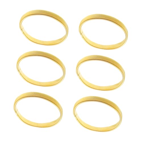 Beavorty 6 Stück Goldene Metall Armbänder Herren Elastische Verstellbare Ärmelhalter Rutschfest Langarm Shirt Manschetten Halter für Damen und Herren von Beavorty