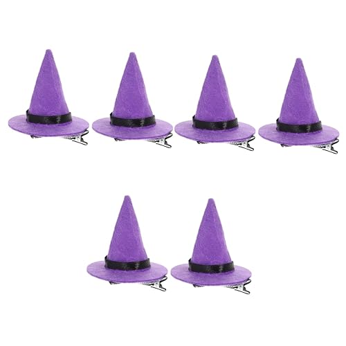 Beavorty 6 Stk Halloween-haar-accessoires Haarschmuck Vliesstoff Fräulein Violett Dekorationen Mini von Beavorty