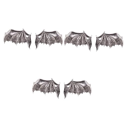 Beavorty 6 Stk Halloween-haarspangen Halloween-haarnadel Halloween-blumen-haarspangen Teufelsflügel Halloween-haar-krokodilklemmen Gothic-haar Schläger Legierung Geschenk Kind Krawatte von Beavorty