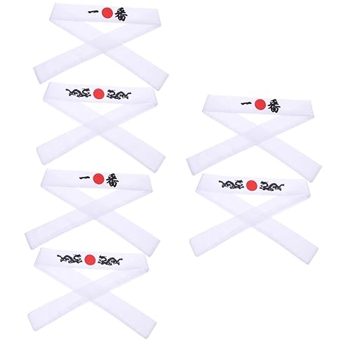 Beavorty 6 Stk Japanisches Haarband Japanisches Kopftuch Karate-kinderstirnband Karate-stirnband Jugend Outfits Für Männer Bandana-stirnbänder Japanischer Stil Polyester Mann Haarschmuck von Beavorty