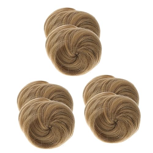 Beavorty 6 Stk Kugelkopf-kreis-perücke Kopfbedeckungen Für Damen Perücken Haarschmuck Donut-haarknoten Glatte Haarperücke Haarknoten Erweiterungen Hochtemperaturdraht Braut Mode Verlängern von Beavorty