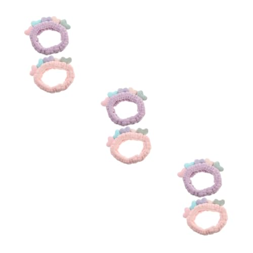 Beavorty 6 Stk Kleines Liebes-stirnband Gesichtswaschstirnband Haarschmuck Für Frauen Haarschmuck Für Damen Haarbänder Für Damen Rosa Kopftuch Fräulein Zubehör Violett Elastisch Fussel von Beavorty