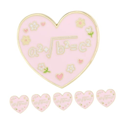 Beavorty 6 Stück Love Heart Broschen Pin aus Legierung mit Englischen Buchstaben Modischer Anstecknadel für Kleidung Schals Taschen Vielseitiges Schmuckzubehör für Damen Hochzeit Alltag von Beavorty