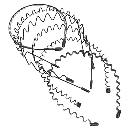 Beavorty 6 STK Frauen-Stirnband Haarreifen Für Frauen Haarreifen Metall Frauen Stirnband Gewelltes Federstirnband Stirnbänder Für Frauen Kurze Haare Gewellter Haarreifen Kamm Sportler Damen von Beavorty