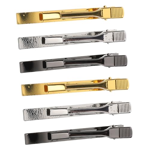 Beavorty 6 Stück Metallanzug -Krawattenclip Krawattenverschluss-Clip normale Krawattenklammern Anzug-Clip-Schnalle Schalklammern klassische Krawattennadel Retro-Pullover-Clips von Beavorty