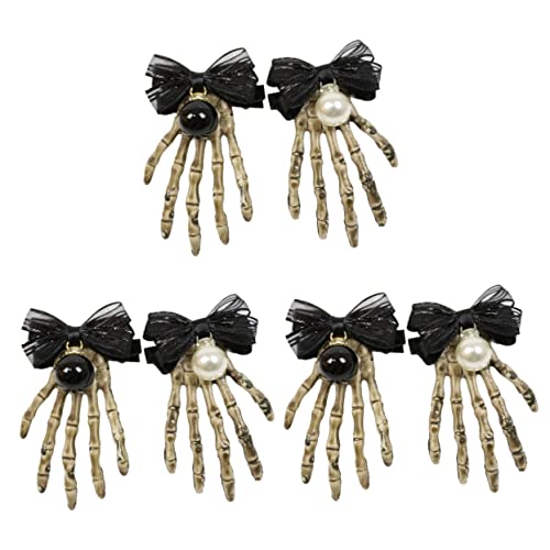 Beavorty 6 Stk Skelett Hand Knochen Haarspange Horror-haarspange Punkrock-haarnadel Haarspange Aus Knochen Schädel-halloween-haarnadeln Gothic-haar Haarschmuck Pp Rock'n'roll Ausgabekarte von Beavorty