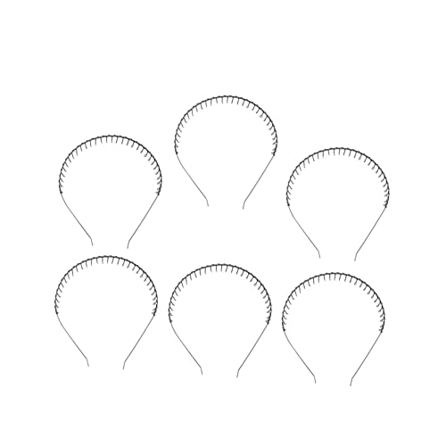 Beavorty Unisex-Stirnband 6 Stück Spiral-Haargummi Für Jungen Sport-Stirnband Kopftuch Stirnband Zick-Zack-Stirnbänder Haarband Metall-Stirnband Mit Zähnen Haarband Ausgabekarte Haarring von Beavorty