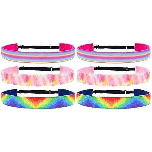 Beavorty 6 Stück Sport-Stirnband Haarreifen Elastizität Europäischer Und Amerikanischer Turban Blumen-Haar-Accessoires Fitness-Stirnband Schal Haarring Mädchen-Haargummis Für von Beavorty