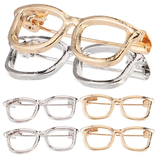 Beavorty 6 Stück Teiliges Brillen Broschen Kreative Anstecknadel für Damen Modebroschen für Kleidung Schals Taschen Hüte Robustes Leichtes Design für Partys Besondere Anlässe von Beavorty