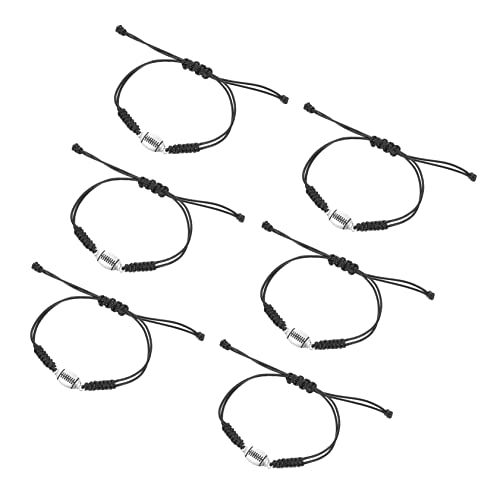 Beavorty 6 Stück Teiliges Geflochtenes Armbandset mit Dekorativen Anhängern Einstellbare Armbänder für Jungen und Mädchen als für Sportteams und Jugendliche von Beavorty