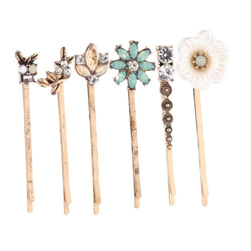 Beavorty 6 Stück Teiliges Stilvolles Vintage Haarclip mit Blumenmotiv Stabile Haarklammern für Damen und Mädchen Dekorative Haarschmuck Accessoires für Alltag Party und Feierlichkeiten von Beavorty