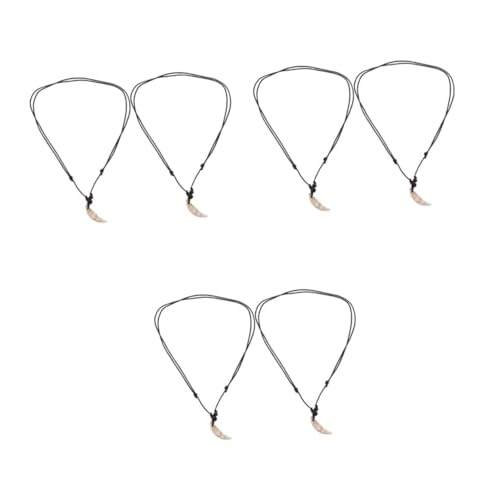 Beavorty 6 Stück Teiliges Zahn Anhänger Halskette für Herren Retro Falscher Zahn Schmuck Modisch Einzigartiges Design Symbolisiert Mut und Stärke für Selbstbewusste von Beavorty