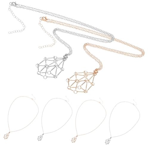 Beavorty 6 Stück Verstellbare Kristallkäfig Halskette für Schmuckdesign für Frauen Vielseitig Einsetzbar für Verschiedene Anlässe von Beavorty