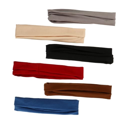 Beavorty 6stücke Yoga Stirnband Sport Haarband Elastische Rutschfeste Schweiß Absorbierende Haar Bänder Für Training Wandern Männer Frauen von Beavorty