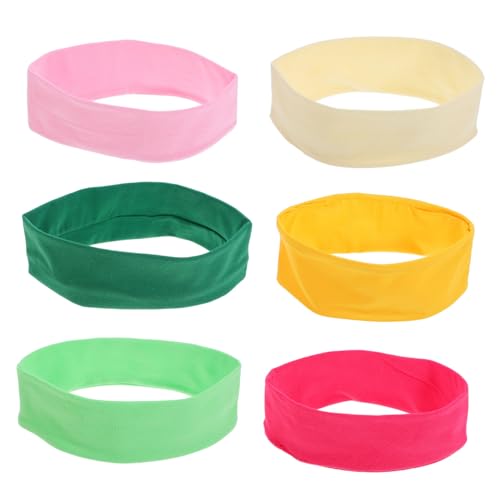 Beavorty 6stücke Elastische Stirnbänder Für Damen Schweißabsorbierend Yoga Und Laufstirnbänder Elastische Sportbänder Und Vielseitig von Beavorty