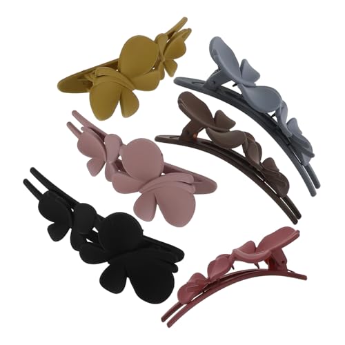 Beavorty 6 Stücke Doppel Schmetterling Haarnadel Haar Clip Blume Haar Klaue Französisch Haar Pin Harz von Beavorty