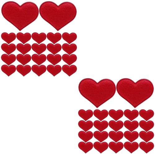 Beavorty 60 Stck. Teiliges Wollfilz Herzen Bastelpads Deko Accessoires für Diy Valentinstag Kreative Haarclips Rot Vielseitig Einsetzbar von Beavorty