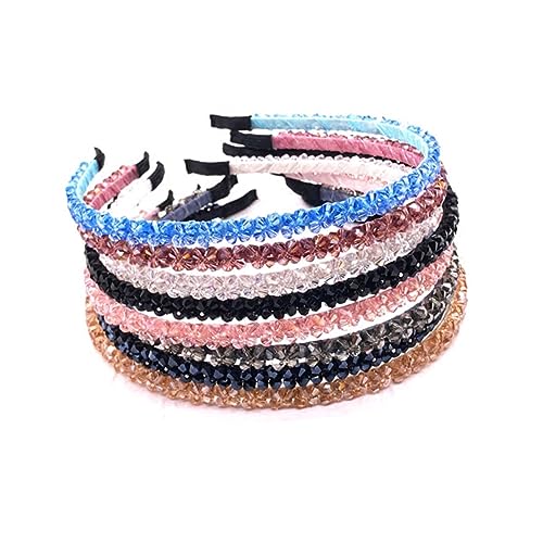 Beavorty 6stücke Strass Stirnband Für Damen Und Mädchen Dünnes Haarband Mit Kristall Zweireihiges Strass-haarband Für Geburtstagsfeiern Und Kostümbälle von Beavorty