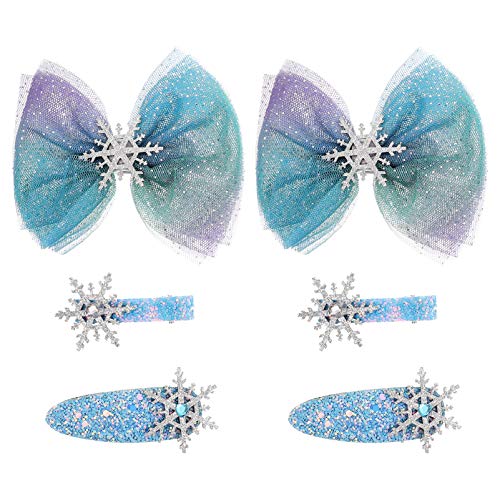 Beavorty Haarnadel-set Mit Weihnachtsmotiv 6-teilig Schneeflocken-schleife Haar-accessoires Für Mädchen Haarspangen Glitzer Für Jungen Und Mädchen von Beavorty