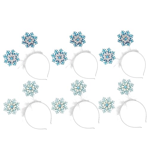 Beavorty 6St Schneeflocken-Stirnband weihnachts haarschmuck weihnachtshaarschmuck Partydekorationen Schneeflocke Kostüm Haarschmuck für Weihnachtsfeiern Weihnachten Schneeflocke Kopfschmuck von Beavorty