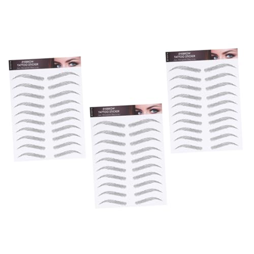 Beavorty 3blätter Wasserfeste Augenbrauen Aufkleber Temporäre Augenbrauen Tattoos Gefälschte Sticker Makeup Aufkleber von Beavorty
