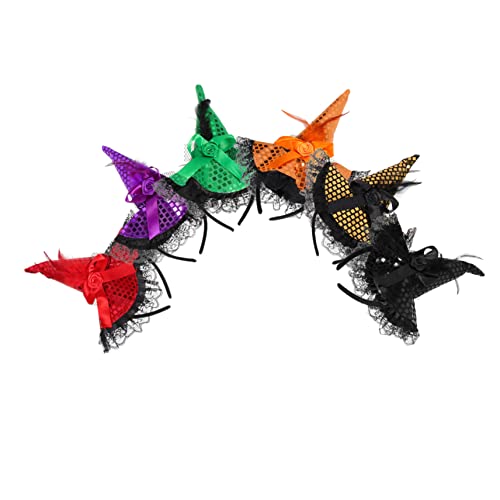 Beavorty 6pcs Halloween Hexenstirnbänder Halloween Hair Hoops Cosplay Hexenhut Kopfschmuck Beavorty 6pcs Halloween Hexenstirnbänder Halloween Hair Hoops Cosplay Hexenhut Kopfschmuck von Beavorty