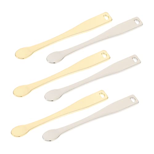 Beavorty 6stücke Kosmetikspatel Für Gesichtscremes Praktische Löffel Für Lotionen Und Masken Aus Langlebigem Leicht Und Tragbar Für Unterwegs Silber Und Gold von Beavorty