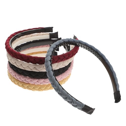 Beavorty 6stücke Geflochtenes Stirnband Aus Kunsthaar Anti-slip Damenhaarband Zopfstirnband Für Perücken Leicht Zu Tragen Geeignet Für Partys Und Tägliche Nutzung von Beavorty