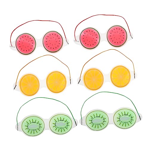 Beavorty 6st Heiße Und Kalte Augenmaske Gefrierschrank Gel Pad Eis Kompresse Auge Masken Cooling Eye Pads Gel Eis Pack Kühlung Eis Tasche Hot Eye Patch Haushalt Pvc Müdigkeitsaufkleber von Beavorty