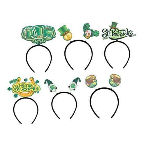 Beavorty 6st Klee Stirnband Haarschmuck Für Frauen Satin-stirnbänder Schnapsgläser Patrick's Day Haarreifen Irische Haarreifen Klee-haarreifen Dekorativer Festlicher Kopfschmuck Haarnadel von Beavorty