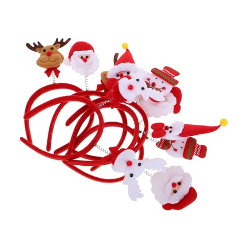 Beavorty 6stücke Weihnachtsstirnband Mit Schneemann Und Weihnachtsmann Design Flexibler Haarreif Für Junge Mädchen Und Erwachsene Passend Für Weihnachts-party Und Festivals Als von Beavorty