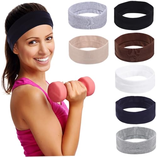 Beavorty 7stücke Schweiß Stirnband Elastisch Sport Stirnband Für Herren Damen Yoga Fitness Radfahren Tennis Schweißband Dehnbares Trainingszubehör von Beavorty