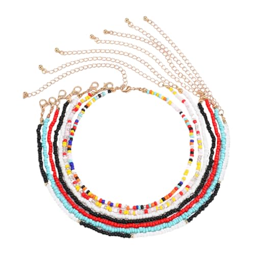 Beavorty 7 Stücke Bunte Halskette Damen Schmuck Handgefertigte Dekorative Choker Halskette für Mädchen Langlebig und Leicht für Freizeit und Besondere Anlässe Beavorty 7 Stücke Bunte Halskette Damen Schmuck Handgefertigte Dekorative Choker Halskette für Mädchen Langlebig und Leicht für Freizeit und Besondere Anlässe von Beavorty