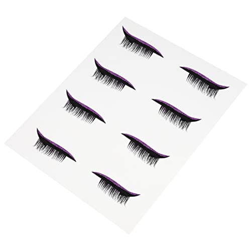 Beavorty 8 Paare Falsche Wimpern Augen Make-up Aufkleber Liner Und Wimpern Aufkleben Wimpern Mit Eyeliner Make-up-eyeliner Eyeliner-aufkleber Fräulein Violett Werkzeug Wasserdicht Plastik von Beavorty