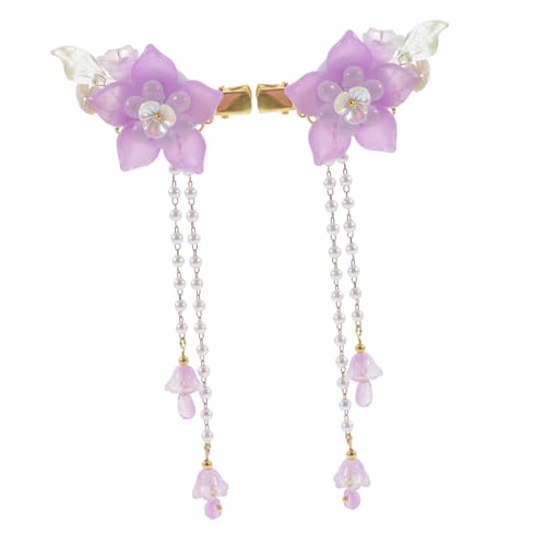 Beavorty 8 Stk Haarnadel Haarspangen Haarklammer asiatische Haaraccessoires Haarspange Tiara modische Haarspange Haarschmuck für Mädchen Hanfu funkeln gefälschte Perlen Blumen Kind von Beavorty