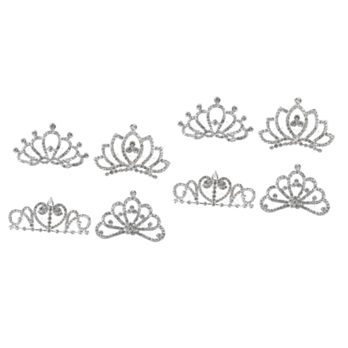 Beavorty 8 Stk Strass Krone Haarkamm Kinderkrone Perückenkämme Haarkamm für Kleinkinder prinzessin geburtstag Kristallprinzessin Geburtstagsfoto Requisiten Kopfschmuck für Kinder Kronenkamm von Beavorty