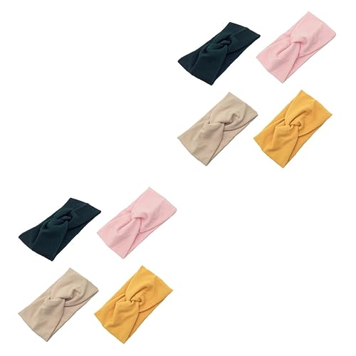 Beavorty Make-up-Stirnband 8 Stück Damen-Stirnbänder Turbane Für Frauen Boho-Kopftuch Baumwoll-Hijab Für Frauen Sportliche Stirnbänder Bandanas Für Frauen Knoten-Kopfwickel von Beavorty