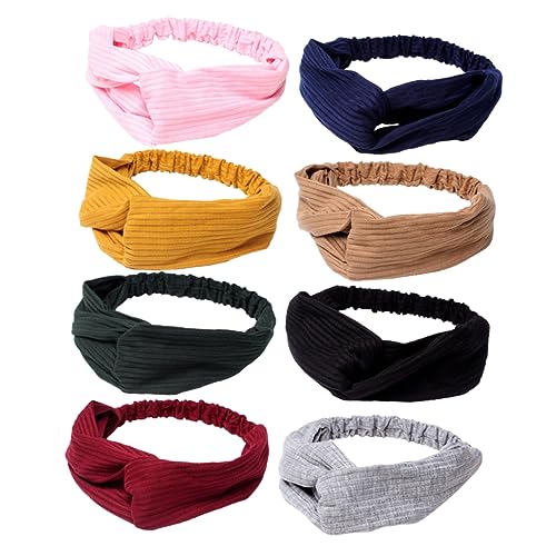 Beavorty 8st Bandana Stirnband Make-up-haarband Sport Stirnband Sportliche Stirnbänder Turban-stirnband Make-up-stirnband Sportliches Haarband Frauen Stirnbänder C10 Kreuzkopf Elastizität von Beavorty