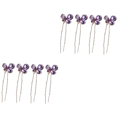 Beavorty 8 Stk Haarschmuck Braut Violett Kristall Stift von Beavorty