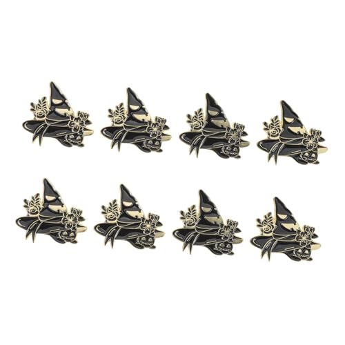 Beavorty 8 Stück Teiliges Halloween Katzenbroschen aus Langlebiger Legierung Bunte Emaille Hexenhut-katzen Anstecknadeln für Pullover Rucksäcke Cardigans und Kostüme für Frauen und von Beavorty