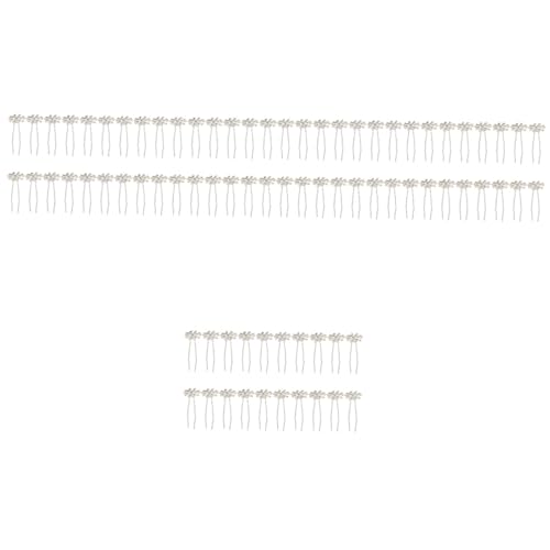 Beavorty 80 Stk U-förmige Haarnadel Braut Haarnadel Perle Perlen-haarspange Gypsophila-haarnadel Braut Haargabel Braut Hochzeit Haarnadel Tiara Weiß Abs Verpackt Haarschmuck von Beavorty