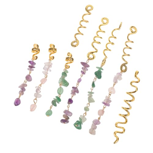 Beavorty 80 Stück Teiliges Haar-accessoires Natürlichen Stein-anhängern Metall-haarringen für Zöpfe und Dreadlocks Ethnisch Inspiriert Schonend für Haare Geeignet für Festivals und Alltag von Beavorty