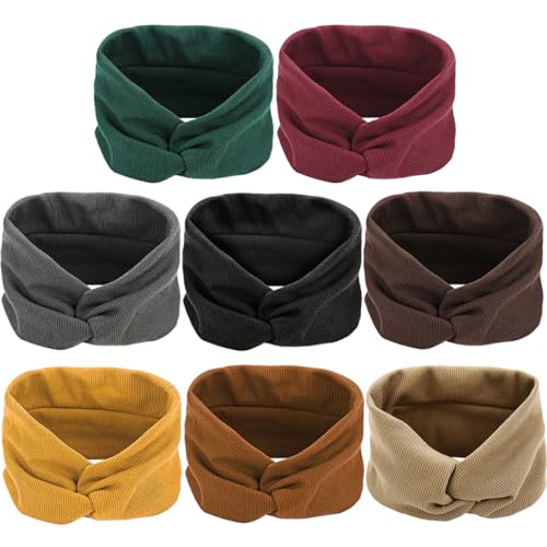 Beavorty Bequemes Elastisches Stirnband Multifunktionales Schweißband Für Lockiges Haar Atmungsaktiv Saugfähig 8-teiliges Set von Beavorty