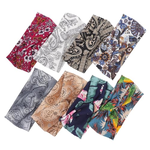 Beavorty 8stücke Schweißband Stirnband Für Damen Und Herren Atmungsaktiv Und Rutschfest Schweißbänder Für Yoga Fitnessstudio Basketball Laufen Wandern Und Golfen Komfortabel Und von Beavorty