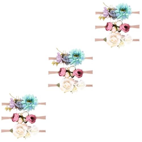 Beavorty 9 Stk Brautgirlande Braut-Tiara Diffusor hair accessories for hochzeitshaar schmuck haarschmuck Blumenstirnband für Kinder Hochzeitskopfschmuck Kopfbedeckung Kranz von Beavorty