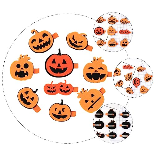 Beavorty 9 Stk Kürbis Haarnadel Halloween-haarnadeln Geisterhaarnadeln Haarschmuck Für Damen Party-haarnadel Halloween-haarspangen Kürbis-kopfschmuck Haar Klammern Niedlich Gefühlt Fräulein von Beavorty