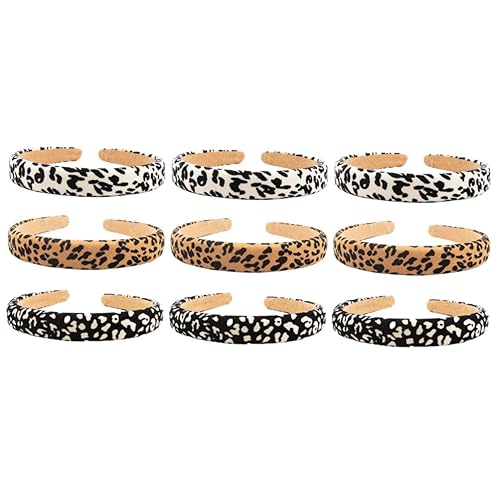 Beavorty 9 Stk Leoparden-Stirnband scrunchis haar zubehör haarsschmuck Haarband für Valentinstag hair jewellery haircharm haarschmuck Haare drücken Kopfbedeckung Ausgabekarte Fräulein Stoff von Beavorty