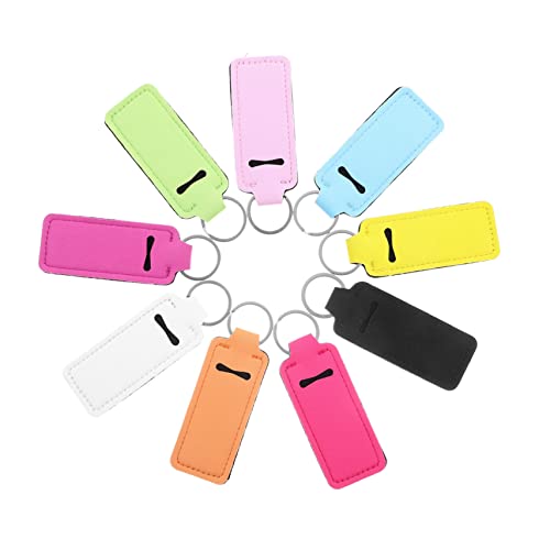 Beavorty 9 Stück Lippenbalsam-Etui Deckelhalter Mini-Lipgloss Quadratischer Ständer Schlüsselhalter Für Schlüsselbund -Schlüsselanhänger -Halter Schlüsselbund von Beavorty