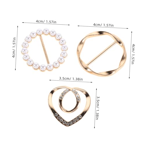 Beavorty 9 Stück Teiliges Schalringe mit Strass Perlen Metall Clips zur Fixierung von T Shirts Hemden Schals Vielseitige Kleidungsklammern für Damen Eleganter Halstuchhalter für Festen Sitz von Beavorty
